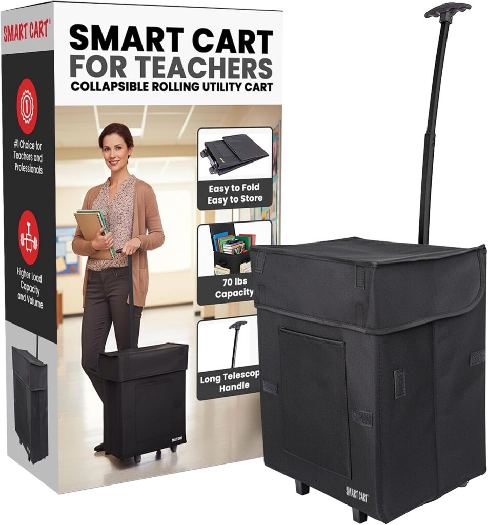 dbest products Smart Cart Rolling Multipurpose Collapsible Basket